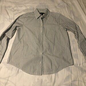 Banana Republic striped black & white fitted shirt. Size Small